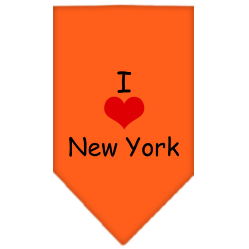 I Heart New York Screen Print Bandana Orange Large